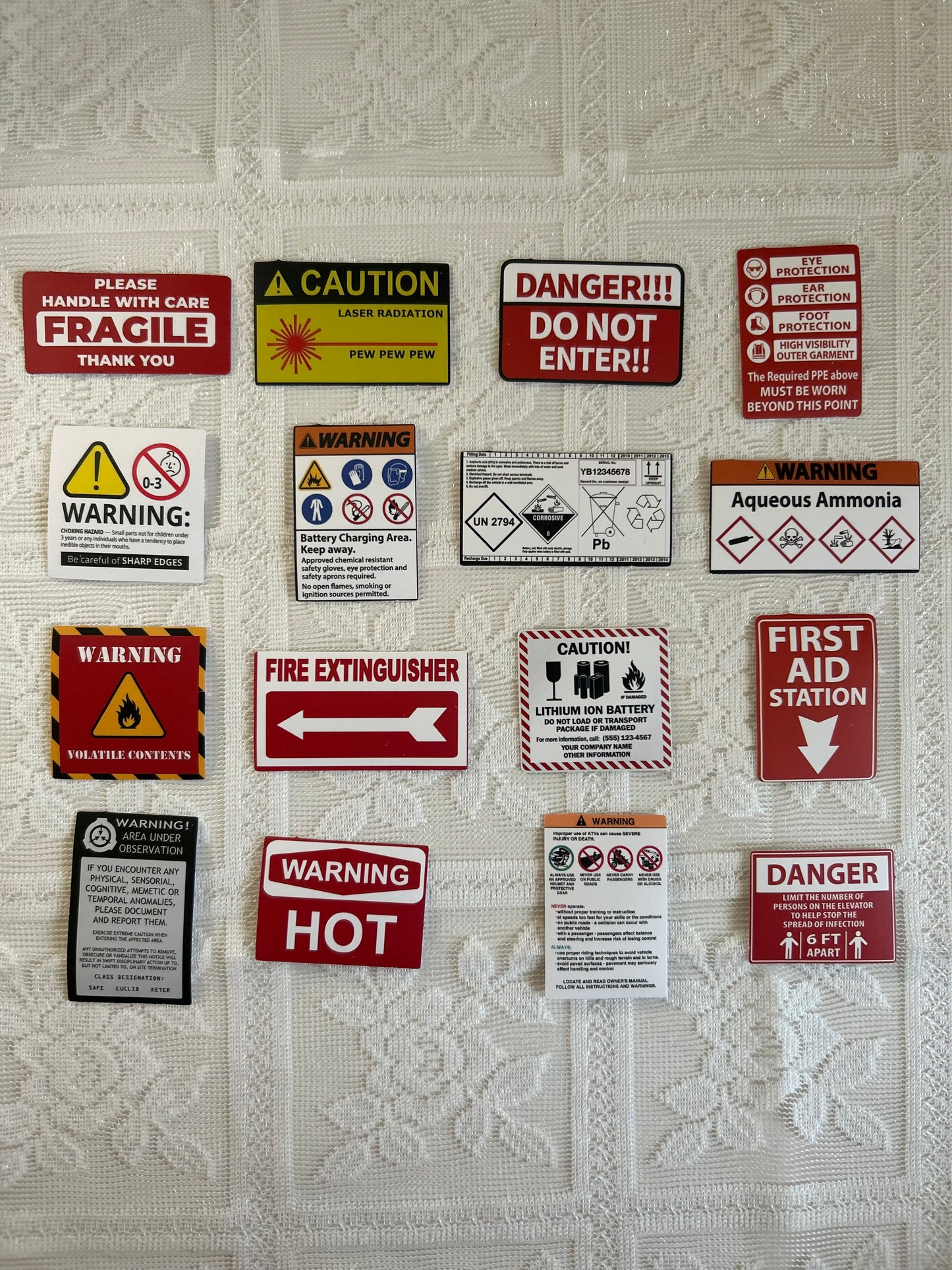 Warning Sign Stickers