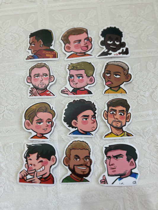 Football players stickers
