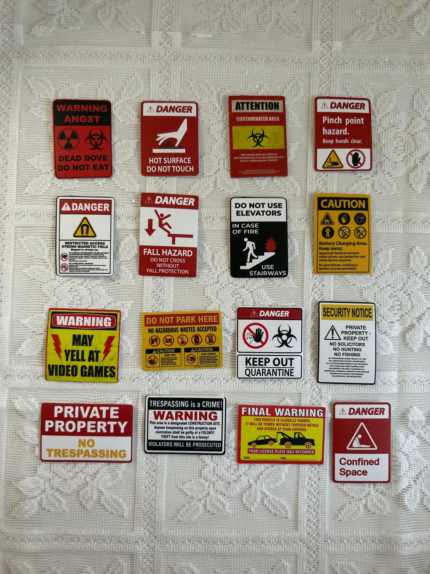 Warning Sign Stickers