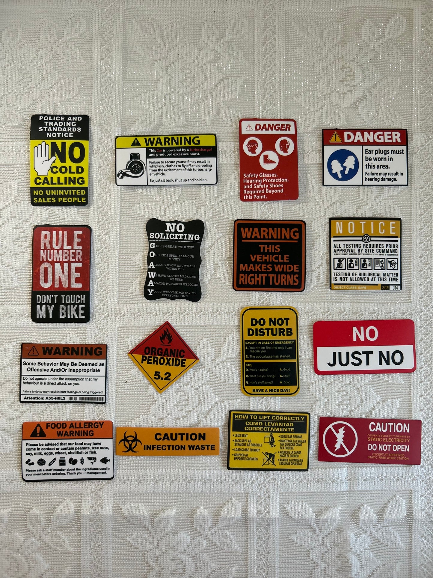 Warning Sign Stickers